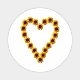 Sunflower Heart Magnet